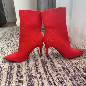 Brash Hot red Sock booties 🔥